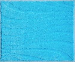 Linea Due Badmat, 100% polypropyleen, kleur 1, turquoise, 50 x 60 cm