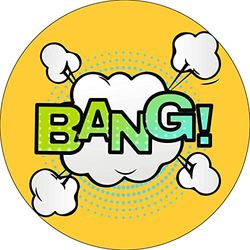 Bonateks, Round Digital Printed Mouse Pad, Non-Slip Base, for Office and Home, Diameter:22cm