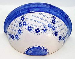 Vaso Da Muro Svuotatasche Ceramica Realizzato e Dipinto a Mano Le Ceramiche del Castello Nina Palomba Pezzo Unico Dimensioni L 25 x H 15 x 13cm.
