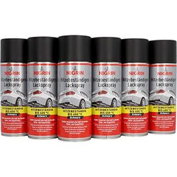 Nigrin Vernice Spray Resistente al Calore, 400 ml, Colore Nero Opaco, 400 ml, Protegge Il Motore e Lo Scarico dalla ruggine