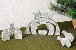 Presepe natalizio in Pietra di Luserna composto da 9 pezzi