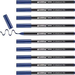 edding 1255 kalligrafiestift - staalblauw - 10 stiften - kalligrafiepunt 2 mm - stift voor papier, hout, terracotta, linnen - voor beginners, handlettering, bullet journal, wenskaarten, dagboek
