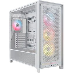 CORSAIR FRAME 5000D RS ARGB Modulare Flusso d'aria Elevato Mid-Tower PC Case – 4x Ventole RS Preinstallate, Sistema di Montaggio Delle Ventole InfiniRail, Scheda Madre a Connettore Inverso – Bianco
