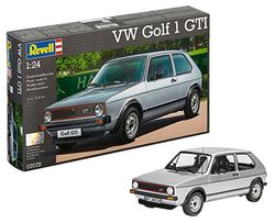 Revell modelbouwset auto 1:24 - Volkswagen VW Golf 1 Cabriolet schaal 1:24, niveau 4, getrouwe replica met veel details GTI zilver