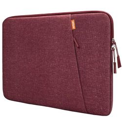 JETech Laptop Sleeve Hoes voor 13,3 Inch MacBook Air/Pro, 14 Inch MacBook Pro 2021 M1, 13-13,6 Inch Laptop Notebook, Case Bag Waterdichte Beschermhoes Schokbestendig (Rood)