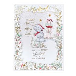 Me To You Tatty Teddy Geweldige Vriendin Luxe Handgemaakte Grote Boxed Kerstkaart 12x9ins - Officiële Collectie