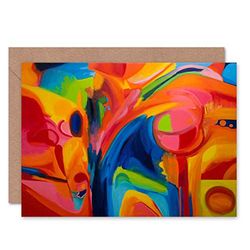Wee Blue Coo GREETINGS CARD BIRTHDAY GIFT BEYOND MECHANIS BY MARENDO MULLER ABSTRACT