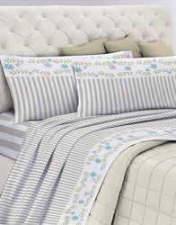 GEMITEX Parure de lit en Coton, 100% Coton, Respirant, sans substances nocives, qualité certifiée Standard 100 par Oeko-TEX Confiance dans Le Textile, Simple, G26/tourterelle, conçue en Italie