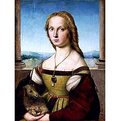 Artery8 Rafael Santi Young Woman With Unicorn Painting Unframed Wall Art Print Poster Home Decor Premium