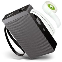 OLYMPIA Imprimante d'étiquettes P22 Noire | Étiqueteuse | Imprimante Thermique Bluetooth pour la Cuisine, Le Bureau et Les Loisirs