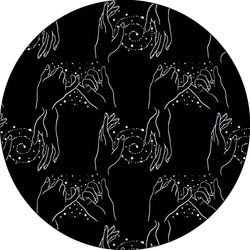 Bonateks, Round Digital Printed Mouse Pad, Non-Slip Base, for Office and Home, Diameter:22cm