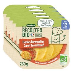 Bledina Les Récoltes Bio Hachis Parmentier Carottes et Bœuf