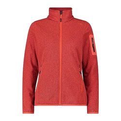 CMP - Dames Knit-Tech jas Red Fluo-Klaprozen antraciet, 54