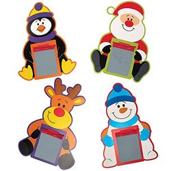 Baker Ross FX394 Pizarras Mágicas de Personajes Navideños - Paquete de 10, Set de Dibujo Infantil