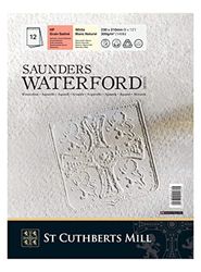 SAUNDERS WATERFORD SERIES St Cuthberts Mill Saunders Waterford aquarelpapier T46230001011C: 300 g/m², gesatineerd, aquarelblok 23 x 31 cm, eenzijdig gelijmd, 12 vellen, natuurlijk wit