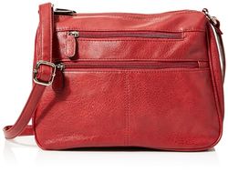 Envy Women's Cathy Plain RED Shoulder Bag, Medium