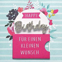 Perleberg Birthday Card – Lettering Surprise Collection – Loving Birthday Card with Envelope – Greeting Card with Motif – Birthday Card 15 x 15 cm