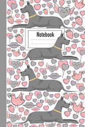 Notebook: Cute Gift For Great Dane Dogs Lovers - 110 Pages - 6 X 9 Inc