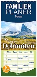 Familienplaner 2024 - Dolomiten - Die wunderschönen Südalpen in Italien. mit 5 Spalten (Wandkalender, 21 x 45 cm) CALVENDO: Belle montagne.