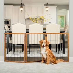 Carlson Pet Products Design Paw Extra Tall 60" Super Wide 3 Panels Premium Wooden Grid