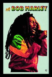 empireposter – Marley, Bob – Sing – storlek (cm), ca 20 x 30 – Tryckt spegel, NY – Beskrivning: – Väggspegel med svart plastram i träoptik –