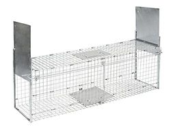 Kerbl Trampa Plegable para Animales con 2 entradas 100 x 28 x 28 cm, 299676