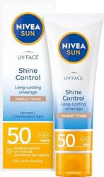 Nivea Sun Crema facial matificante de nivelación del color de la piel con alta protección, Spf 50, 50 ml