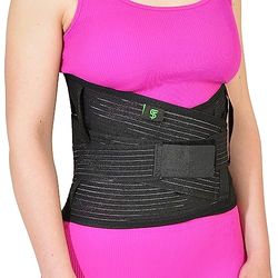 Sportherapy Lendensteun universeel, orthopedische lendenwervelkolom met afneembare ribben, elastische lendenwervelband voor het stabiliseren van de heilige lumbale wervelkolom (S 70/100 cm)