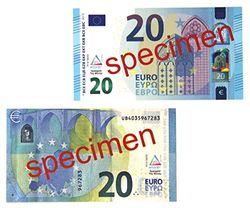 WISSNER active learning 100 Banknotes 20 Euro, In a Poly Bag