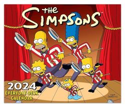 The Simpsons 2024 Desk Calendar, Page A Day Formatted Calendar, Official Product