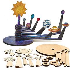 Baker Ross FX311 Sistema Solar de Madera - por Paquete, Kit de Construcción para Niños