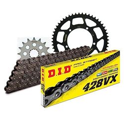 Kettingset DID staal 428VX / 134 clipslot voor MuZ/MZ RT SX 125 cc Bj. 2002-2011