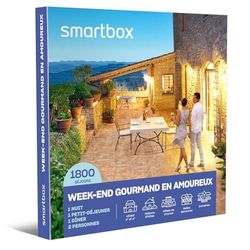 SMARTBOX - Coffret Cadeau Couple - Idée cadeau original : Weekend romantique et gourmand pour un moment à deux inoubliable