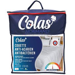 Colas Normann Deken tegen mijten en antibacterieel, 140 x 200 cm, langdurige werking, perfecte hygiëne, microvezel, zacht en comfortabel, wasbaar