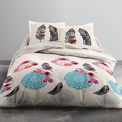 TODAY Double Bed Linen Set, 2 Pillowcases, Cotton, Multicolored, Big