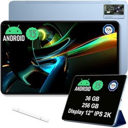 Tablet OUKITEL OT5 12 cali, 256 GB, bateria 11000 mAh, ekran 2K IPS, procesor Helio G99, aparaty 16+5 MP, Android 13, podwójna karta SIM/5G, WiFi, OTG, GPS (niebieski)