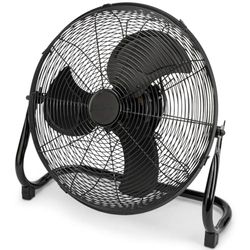 Proficare, Zwart RVS Retro Design Luchtventilator 50 cm PC-VL3067WM, 120W Stille ventilator, 3 snelheden, Verstelbare kantelhoek, Metalen rooster, Hoge stabiliteit