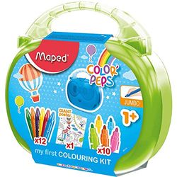Maped M897416 - schilderset KIDS-Box, Color'Peps, 12 viltstiften met kleurboek