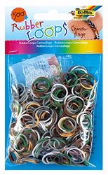 folia 339589 Rubberen loops, camouflage, 500 elastieken, inclusief 25 S-clips en 1 haaknaald