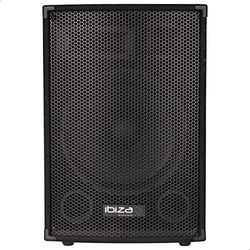 Ibiza - DISCO15B - Altavoz trapezoidal pasivo de 3 vías con controlador de graves de 15"/38cm - 700W - Negro