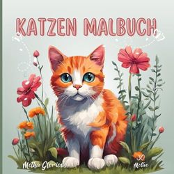 Katzen Malbuch - 30 Motive: Quadratisch (21 x 21)