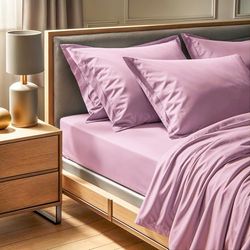 100% katoen Ranforce Single Hoeslaken (90 x 200 + 30 cm), Dusty Rose, 155 draadtelling, machinewasbaar op 30 °C, zacht en duurzaam voor comfort
