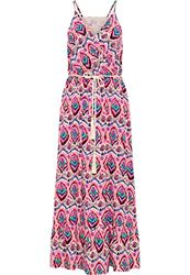 MAHISHA Dames maxi-jurk met allover-print 19326434-MA01, PINK meerkleurig, M, Maxi-jurk met allover-print, M