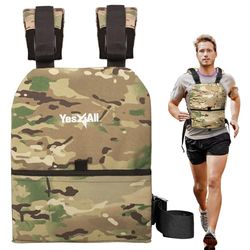Yes4All Placa de chaleco de peso de 5.75/8.75/14/20 libras, placa de peso con diseño ergonómico curvado para correr, entrenamiento pesado