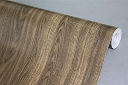 BUVU Pellicola adesiva per mobili, effetto legno, autoadesiva, in legno, 45 cm x 300 cm, marrone, vintage, impermeabile, per mobili, pareti, armadi, cucina, tavoli