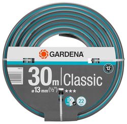 Gardena Classic, mangueira, 13 mm, 1/2 polegadas, 30 m, sem acessórios, cor cinzenta, laranja, 35,6 x 35,6 x 25,4 cm