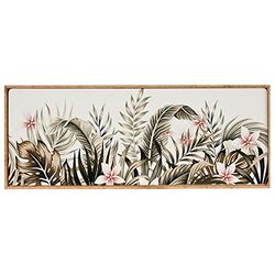 Gift Decor Tableau en bois Toile Plantes 56 x 21