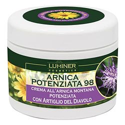 Arnica per Cavalli Uso Umano 500ml Potenziata, Crema Arnica Forte e Artiglio del Diavolo per Massaggi ad Articolazioni e Muscoli, Formula Naturale ad Azione Rapida Made In Italy LUMINER