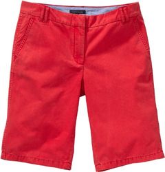 Tommy Hilfiger Broken Twill Rome Bermuda Kvinna, Röd (Apple Red 611), 38