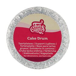 FunCakes Cake Drum Rond Ø12,5 cm - Zilver: Ronde Cake Drum, Basis voor het presenteren van taarten, Hoge kwaliteit, Luxe uitstraling, 1 stuk.